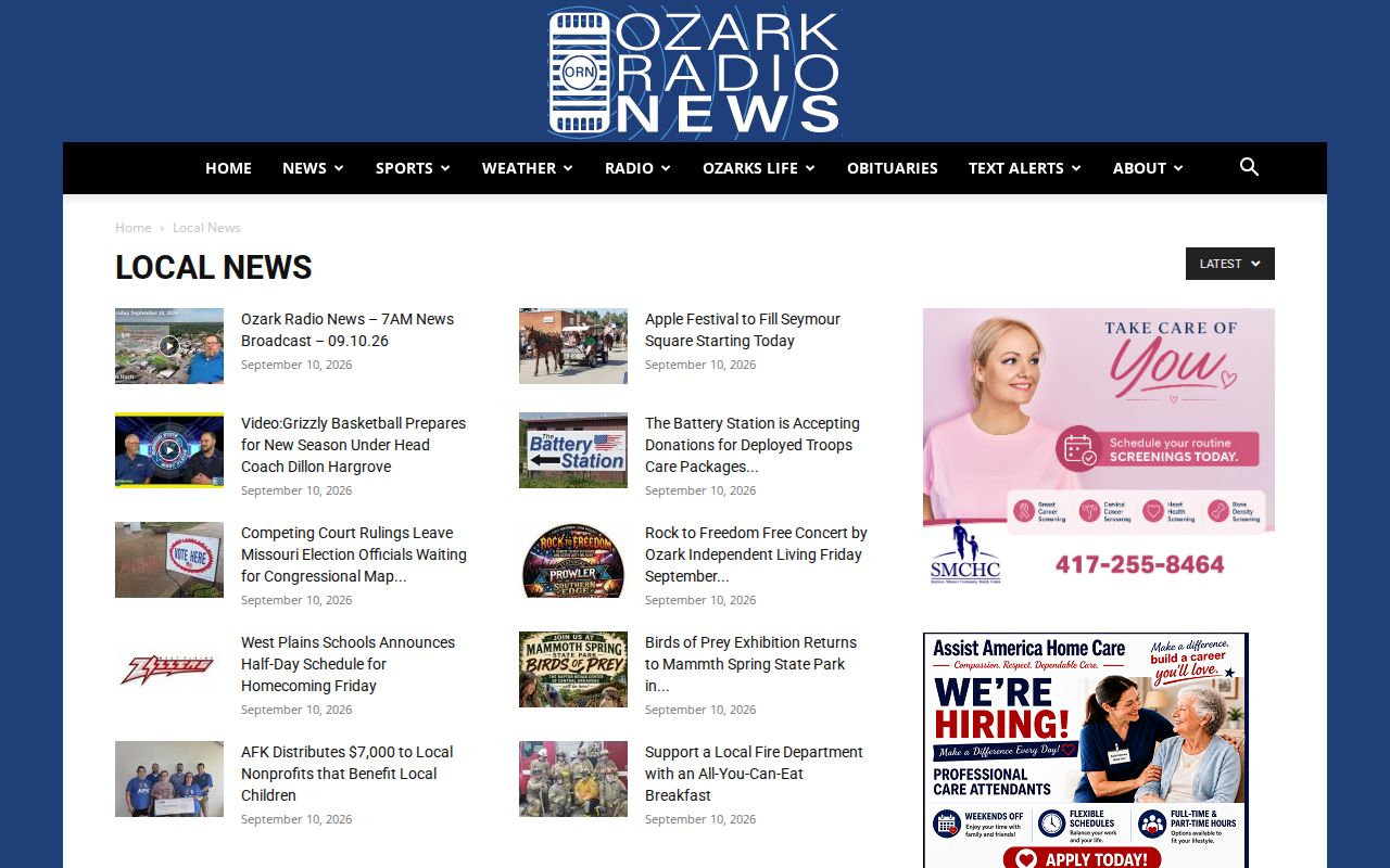Oregon County arrest report coverage on Ozark Radio News